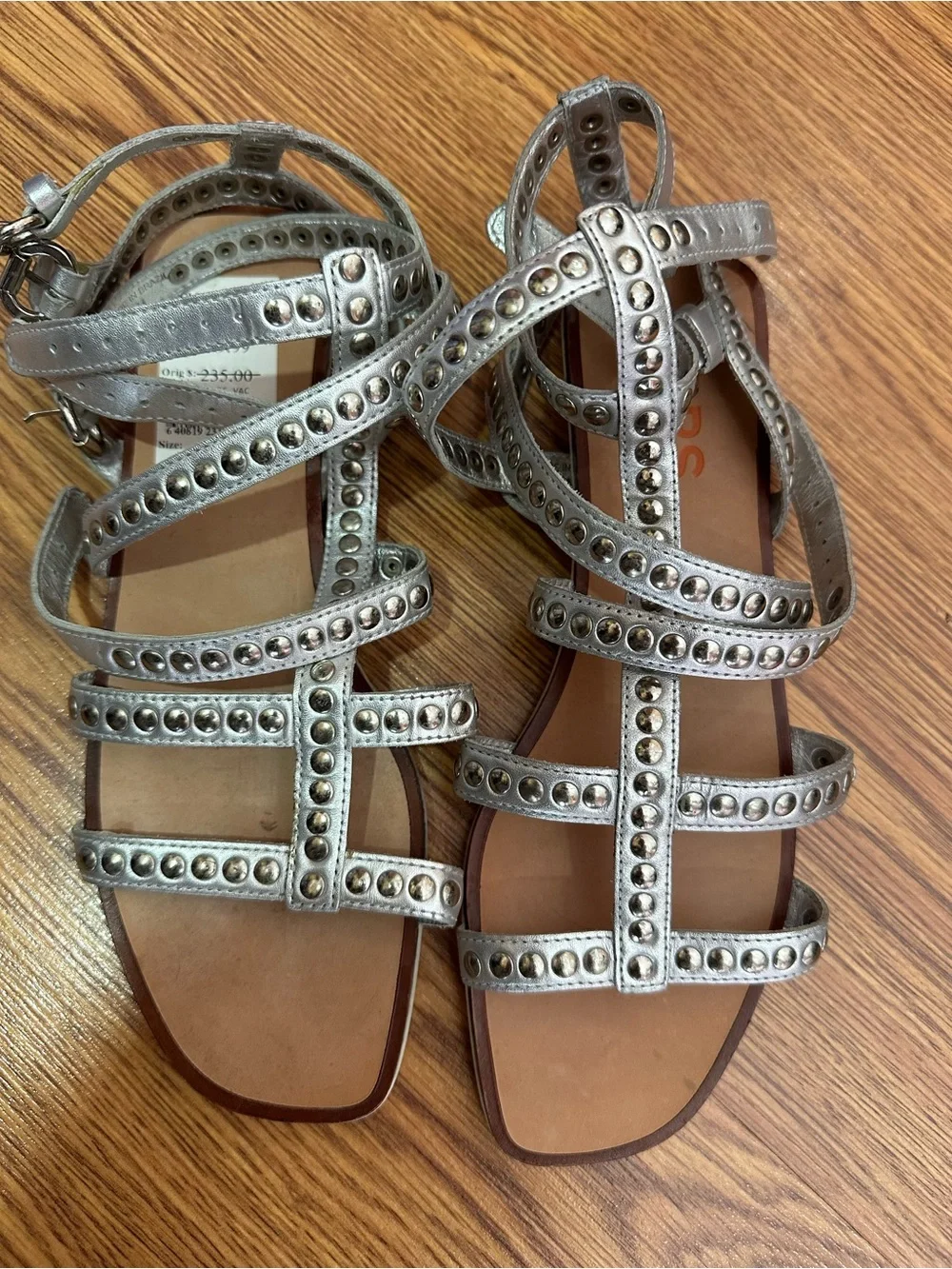 Michael Kors Silver Studded Strappy Sandals